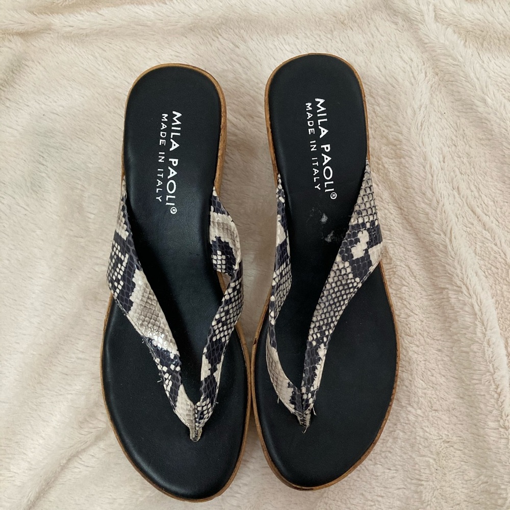 Snakeskin Cork wedge